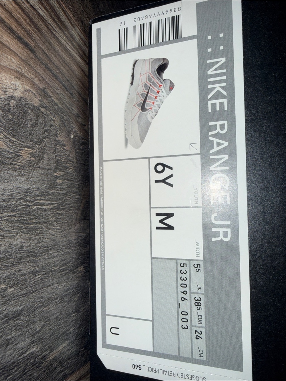 Nike Youth Golf Sneakers Gray and Red